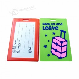 Étiquette volante en pvc souple imprimée personnalisée Étiquette de bagage