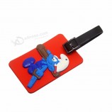 waterdichte cartoon vliegtuig zachte PVC bagagelabel op maat