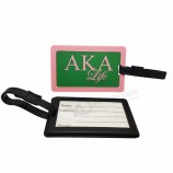 etichetta bagaglio logo in gomma con logo in PVC