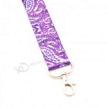 Promotional custom colorful nylon lanyard for key no minimum