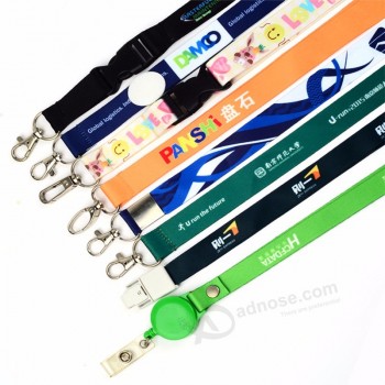 Corda impressa personalizada colorida com fivela de desconexão e suporte de identificação Porta-chaves chaveiro pescoço correias cordão para chave