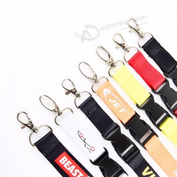 benutzerdefinierte billig Siebdruck Lanyard für Schlüssel Kein Mindestbestellwert