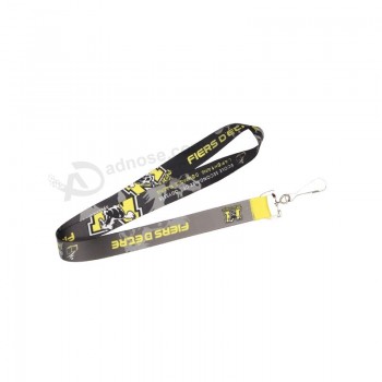 flache Polyester Key Umhängeband billige ID-Karte Abzeichen Inhaber benutzerdefinierte Sublimation gedruckt Promotion Lanyard für Schlüssel