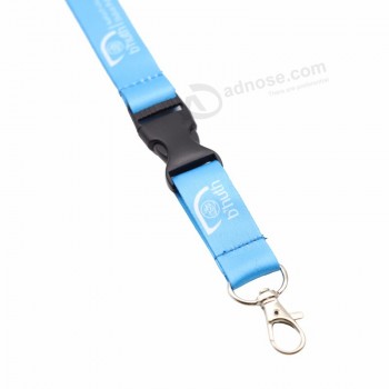 cordón de tarjeta de trabajo de moda de Id de cuero de bajo costo al por mayor personalizado para llave