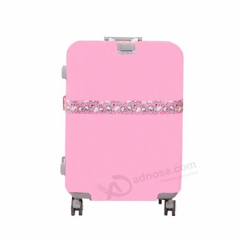 Rosa olá kitty nylon bagagem correias cintos de embalagem segura acessórios de viagem suprimentos