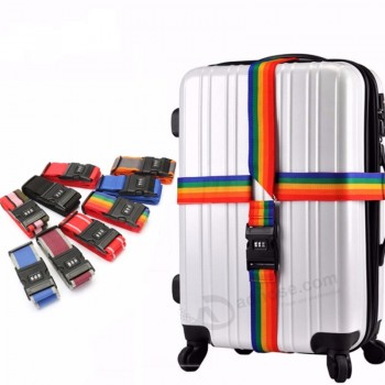 Serrure à mot de passe personnalisée sangle de bagage réglable ceinture croisée