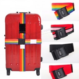 Luggage Strap Travel Suitcase Nylon 3 Digits Password Lock Buckle Strap