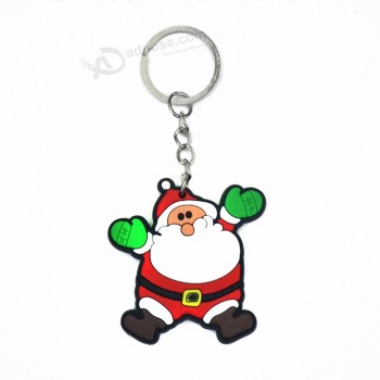 Porte-clés souples en caoutchouc cadeau de Noël