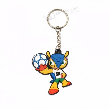 Porte-clés en caoutchouc 3D de personnage de dessin animé personnalisé