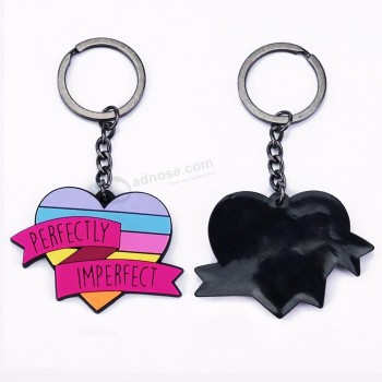 Porte-clés en caoutchouc PVC souple Porte-clés en caoutchouc PVC personnalisé pour les cadeaux de promotion