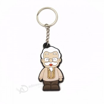 porte-clés logo personnalisé 2d porte-clés en caoutchouc pvc souple