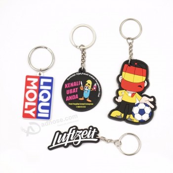 Porte-clés en PVC en caoutchouc souple 3D en forme de plastique pour cadeau