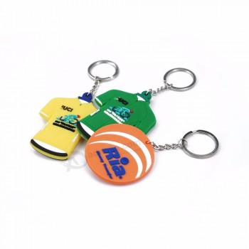 Porte-clés en caoutchouc pvc/caoutchouc pvc 3d porte-clés personnage de dessin animé porte-clés en caoutchouc
