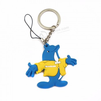 Porte-clés en caoutchouc PVC souple 2D personnalisé
