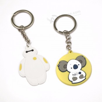 Porte-clés 3D en PVC souple Mignon Porte-clés en pvc souple de dessin animé
