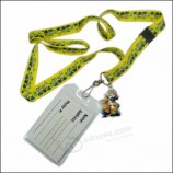 Kunststoff Name / ID-Karte Abzeichen Rollenhalter benutzerdefinierte Lanyard Umhängeband für ID-Abzeichen Halter Lanyard