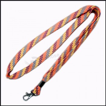 Schmales, gewirktes Polyester-Lanyard mit individuellem Logo für Werbegeschenke