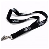 Einstellbarer Satin-Siebdruck mit individuellem Logo-Lanyard und beliebigem Logo