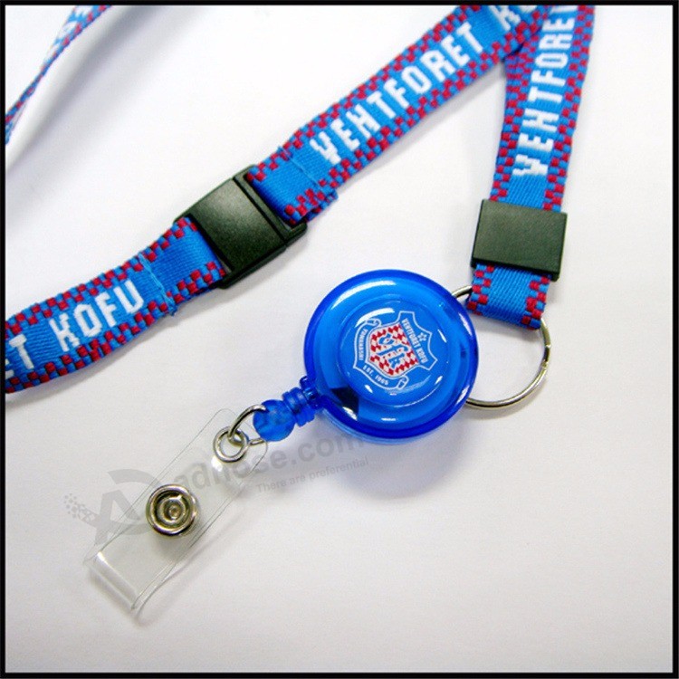 Retractable Woven/Jacquard/Braided Logo Custom Lanyard for Events