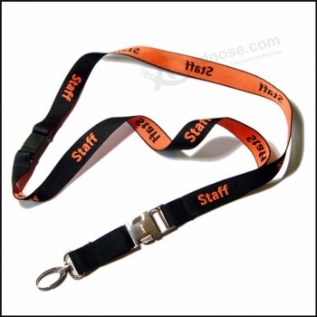 Logo promotionnel tissé/jacquard/brodé Porte-badge d’identification personnalisé Lanière pour les entreprises