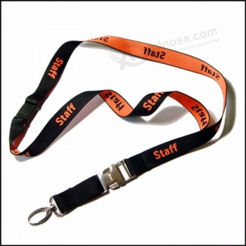 Werbeartikel gewebt / Jacquard / gesticktes Logo benutzerdefinierte ID Badge Holder Lanyard für Unternehmen