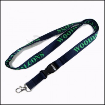 cordón jacquard tubular / logotipo bordado insignia de identificación personalizada cordón para publicidad