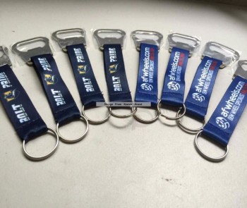 Custom Logo/text words screen print Short lanyard with carabiner hook and key ring