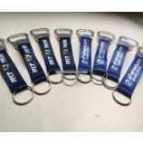 carabiner 걸이와 열쇠 고리를 가진 주문 로고 / 텍스트 낱말 스크린 인쇄 짧은 방아 끈