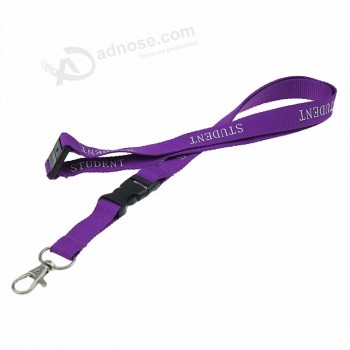 Promotion de haute qualité logo personnalisé lanières violettes
