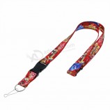 cordón de poliéster personalizado con hebilla de plástico