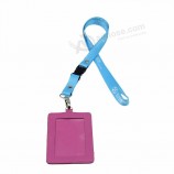 cordón de poliéster impreso personalizado con portatarjetas de identificación