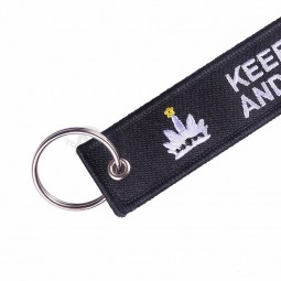 2019 New Designer Key Chain Black Keep Calm and Ride On for Cars and Motorcycles Key Fobs Keychains Fashion Key Holder Keychains