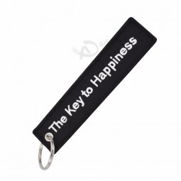 The Key to Happiness Remove Before Flight Key Holder FOLLOW ME Chain Embroidery Keychains Key Tag Aviation Gifts llavero Jewelry