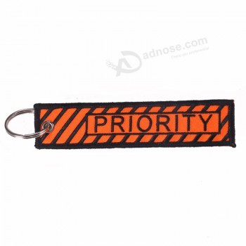 Porte-clés pour l’aviation cadeau bagages étiquette Portachiavi broderie prioritaire Portachiavi porte-clés bijoux Sleutelhanger