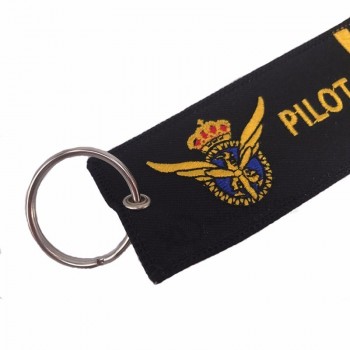 3 PCS / LOT pilote porte-clés pour motos porte-clés Aviation cadeaux à la mode Retirer avant le vol KeychainEmbroidery Key Fob