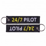 Moda 24/7 piloto llavero cadena para amantes de la aviación regalos equipaje etiqueta etiqueta llaveros pendientes pendientes llavero joyería