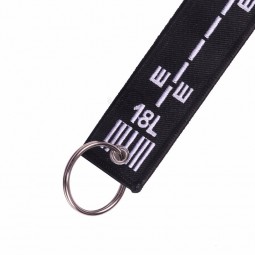 Bijoux de mode Porte-clés pour les cadeaux d’aviation KeyTag Broderie Avion Piste Porte-clés Anneau Cadeau promotionnel