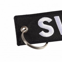 Swat keychains for Motorcycyles and Cars Stitch OEM key chains Fabric 12.5x3cm key tags keyring Fashion sleuytelhanger