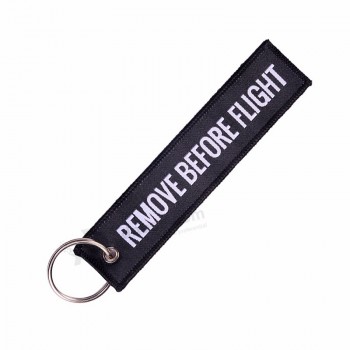 Retirer Avant le vol Tissé Jacquard Porte-clés pour Aviation Cadeaux Porte-clés Spécial Bagages Étiquettes Étiquettes porte-clés Sleutelhanger