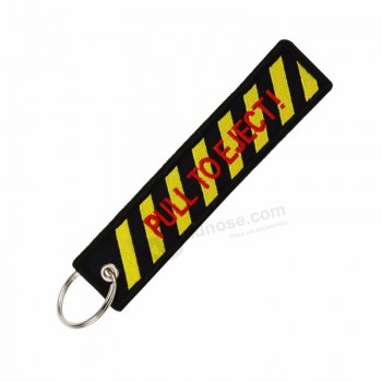 3 PCS/LOT Tirer Pour Éjecter Porte-Clés Broderie Porte-clés OEM Voiture Porte-clés pour Voitures llaveros Brodé Porte-clés Mode Bijoux