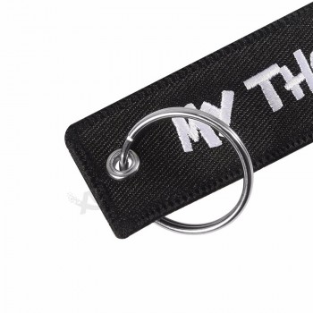 3PCS My Therapist Porte-clés pour motos et voitures Aviation Cadeaux Broderie OEM Moto Porte-clés Voiture porte-clés clé llaveros