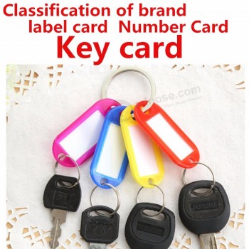 Rote Plastikschlüsselkartenklassifizierungs-Markennummerkarten-Aufkleberumbauten für Verkauf