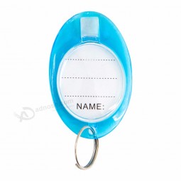 Vente en gros en plastique durable porte-clés porte-clés bagages étiquettes d’identification