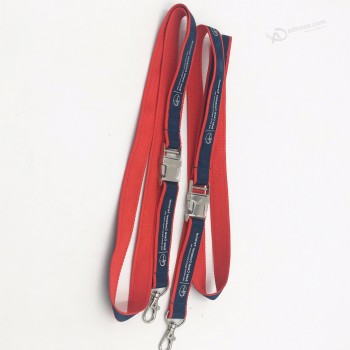 Siebdruck Logo Polyester Lanyard mit Metallschnalle