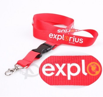 Red polyester silk screen Lanyards Wholesale