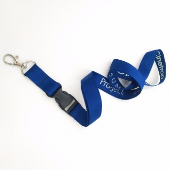Silk Screen Printing Polyester Lanyard With Buckle