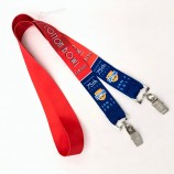 Doppelclips Karte Abzeichen Wärmeübertragung Lanyard