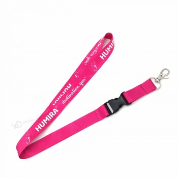 schattig roze high-end lanyard met metalen haak