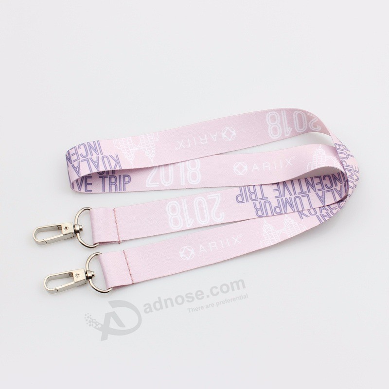 Super various Styles factory Price custom Safety neck Lanyard with Double metal Hook