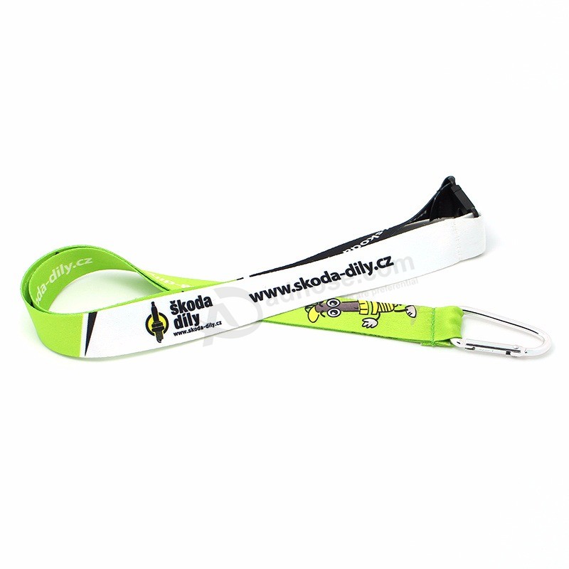 Custom your Logo professional Sublimation safety Buckle carabiner Lanyards for Conference